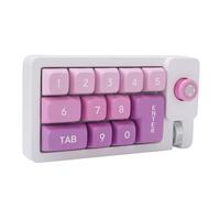 Jectse Mechanical Number Pad, RGB LED Backlight Joystick Roller, Wired USB Type C Connection, 12 Backlighting Modes, Independent Switch Replacement, for, for Vista, for, (Green)