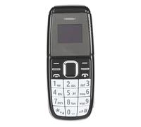 Jectse Mini Cell Phone, 2G GSM Dual SIM Mini Button Phone, 380mAh Low Radiation Rugged Mobile Phone with Voice Changer, Music Player, for Elderly People Students (Black)