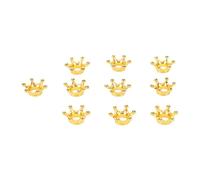 Jectse Mini Crown Pendant, Small Crown Charm with Pre Drilled Hole, 3D Alloy Pendant for Necklace, Bracelet, Keychain, DIY Jewelry Making Craft Supplies, Lightweight Mini Crowns (10PCS)