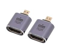 Jectse Mini DisplayPort to HDMI Adapter 2 Pack, 8K@60Hz 4K@120Hz Mini DP 1.4 to HDMI 2.1 Adapter 48Gbps Plug and Play, DisplayPort to HDMI Converter with LED Indicator for Monitors