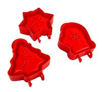 Jectse Mini Hand Pie Mold, Dough Presser Pocket Pie Mold with 3 Pcs Set, PP Plastic for Baking, Picnic, Lunch, Non-Stick Arrow Storage Case, Portable Maker for Kids Lunch (Red)