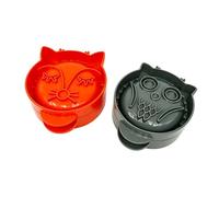 Jectse Mini Hand Pie Presser, Hand Pie Gadgets, Mini Pastry Press Tool, Small Maker Kit for Baking Dessert Snack (2PCS Set Owl Fox)