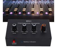 Jectse Mini Small Stereo Audio preamplifier, Mic Preamp, Gain Adjustment and Noise Reduction, 3.5mm and 6.35mm microphone outputs, Type C Rechargeable