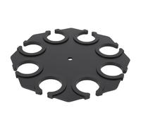 Jectse Multi Microphone Holder, 8 Slot Multiple Mic Organizer Stand with Plastic Protective Sleeves for Wired and Wireless Mics, 3/8 Connection Thread for Stage Recording Studio