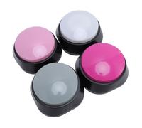 Jectse Multifunctional Voice Recording Buttons ABS Material 4PCS Dog Training Buzzer Set, Pink/Rose Red/Gray/White, for Promoting Communicating with Pets