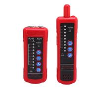 Jectse Network Cable Tester, Ethernet LAN Network Wire Tracer with Headphone Jack, RJ45 RJ11 CAT5 LAN Cable Tester for Metal Testing, Low Voltage Alert