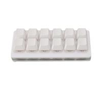 Jectse One Handed Macro Mechanical Keyboard, 12 Keys Hot Swappable RGB Gaming Keypad, Programmable Mini Red Switch Keyboard, for OS X, for for Pi (White)