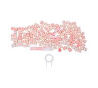 Jectse PBT Keycaps Set Cute Cat Theme, 125 Keys 5 Side Sublimation | with 6.25u Spacebar for 61 68 87 104 Keyboards, Round Profile, Oil Proof