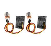 Jectse PC COSE COOLING FETER HUB 8 -WEGS SPLITER Speed Controller, 2 PCs 4 -PIN Fan Adapter, Small High performance Fan Controller, Compatible with 4 PIN and 3