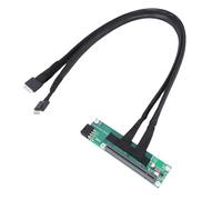 Jectse PCIe 4.0 X16 Split Card Extender Cable, Bifurcation Adapter Riser for PC Motherboard, Gen4 FFC Cable Design, Plug and Play, Compatible with PCIe 3.0 2.0