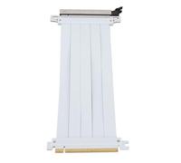 Jectse PCIE 5.0 Riser Cable with 128Gbps, RTX4090 Compatible, 90 Degree Adapter for High Speed GPU Extension, White, 200mm (50cm)