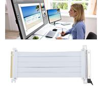 Jectse PCIE 5.0 Riser Cable with 128Gbps, RTX4090 Compatible, 90 Degree Adapter for High Speed GPU Extension, White, 200mm (40cm)