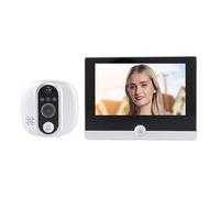 Jectse Peephole Camera, 1080P WIFI Video Door Viewer for Front Door (Silver)