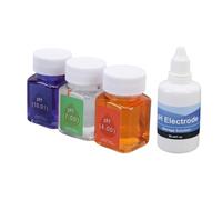 Jectse PH Calibration Solution Kit, 50ML PH 7.00 4.00 10.01 Buffer Solutions with 30ML Probe Protective Liquid, Electrode Storage Solution for Meter