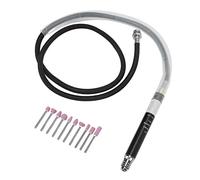 Jectse Pneumatic Pencil Die Grinder Kit - High Speed, One Hand Use, Zinc Alloy - Pencil Type Shaft Chamfering, Grinding, Engraving Nylon, Zinc Alloy 1/8in Collet Size 90psi Workin