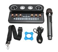 Jectse Podcast Equipment Bundle, All in One Sound Card Kit Music Production Equipment with Condenser Microphone, RGB Breathing Light for Live Streaming, Podcast Recording, PC, Smartphone (Black)