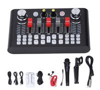 Jectse Podcast Equipment Bundle, Professional Podcast Microphone Sound Card Kit with Voice Changer, Phone Stand, Tripod and Earphone, for Studio Recording Live Streaming Broadcasting