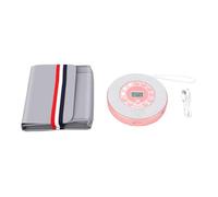 Jectse Portable CD Player, Bluetooth Built in Speaker Anti Skip Function 2000mAh Rechargeable Battery, with Record CD to USB Drive and Built in Mic, for Car Home Travel (Pink)
