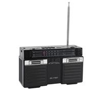 Jectse Portable Full Band Radio, Multi Band FM AM SW Radio, Rechargeable Bluetooth Speaker Battery Operated Full Receiver Support Memory Card Play for Car Travel Park (Black)