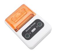 Jectse Portable Thermal Ticket Printer, Bluetoothsmall Thermal Receipt Printer Versatile Easy Installation 58mm Toothed Blade Space Saving for Office (Orange White)
