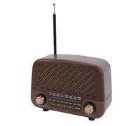 Jectse Portable Vintage Radio, Retro Bluetooth Speaker FM AM SW Radio with Telescopic Antennae and 1200mAh Rechargeable Battery, for Home Car Travel Camping
