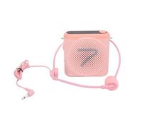 Jectse Portable Voice Amplifier with AI Noise Reduction 23H Battery 5W Output for Teaching Speech Yoga with Wired Microphone (Pink)