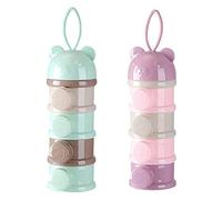 Jectse Precise Milk Powder Formula Dispenser Portable 4 Compartments Container for Baby Food Storage Outdoor Travel Snacks PP Light Green 7.5 * 24cm (Jectsecyxg1tenrl-10284649)