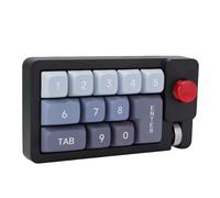 Jectse Programmable Macro Keypad, Mechanical Number Keypad, Wired USB Connection, 12 Programmable Keys, RGB LED Backlighting, Customizable Hot Swappable Keys, for Laptop. (Black)