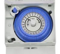 Programmable Time Relay,Cycle time switch,110-230v SUL181H 16(4) A 24 Hours Analog Mechanical Timer,150 hours Storage time,DIN rail Manual/Auto Controller Timer