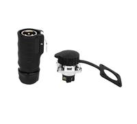 Jectse Quick Plugging Electrical Connector 25A, Water Proof Square Flange Socket, Aviation Connector with Sealing Ring for Marine, Audio Visual, Industries