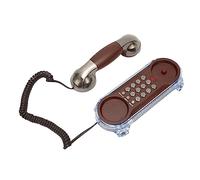 Jectse Retro Design Corded Telephone with Indicator, Ergonomic Circular Keypad, Incoming Telegram Flash, 2 Usage Options, Humanization Design for School, Home, Red (#1)