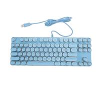 Jectse RGB Backlit Mechanical Keyboard, Blue Switch 87 Key Round Hat USB Gaming Keyboard with Dynamic Lighting Effects, Blue Switch Mechanism for Business Home Use (Blue)