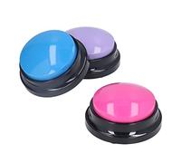 Jectse Set of 3 Colors Dog Buttons, Dog Buttons for Communication, Talking, 30 Second Recordable Training Buzzers, Your to Voice What They Need