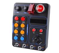 Jectse Simulator Race Central Control Box, 19 Buttons 30 Programmable Options RGB Backlight with Toggle Switches for Engine Start Stop, for PC for V9 GEN2 Steering Wheel