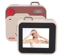 Jectse Small Digital Camera, 1080P 48MP 1.77 Inch Screen 6 Filters Auto Cycle Recording Keychain Video Camera, with OTG Real Time Sharing, for Campus Travel Vlogging Outdoor (Pink)