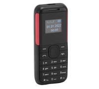 Jectse Smallest Mobile Phone, BM222 GSM 2G Basic Phone Unlocked, 0.66in HD Screen, Dual SIM Card, Ultra Long Standby, Mini Buttons Cellphone for Seniors Kids Students (Black Red)