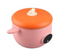 Jectse Smart Insulated Kids Food Bowl 45℃ Constant Temperature Heating Safety Design for Toddler Feeding 316 Stainless Steel 500ml (Pinkish)