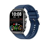 Jectse Smart Watch for Men Women, With 2.4" Large Screen, Bt Calling, Sos Ai Assistant Flashlight, 650mah Large Capacity Battery, Managing Your Health (Blue Silicon Strap)