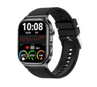 Jectse Smart Watch for Men Women, With 2.4" Large Screen, Bt Calling, Sos Ai Assistant Flashlight, 650mah Large Capacity Battery, Managing Your Health (Black Silicon Strap)