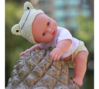 Jectse Soft 30cm Doll Baby Doll Toy for Children, Rotatable Joints, Ideal Kids 18 Months+, Early Education/Parenting Practice, Photography Prop (Green #04)