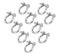 Jectse Stainless Steel Bow Shackle, D Anchor Load Shackle, UShape for Camping Hiking Climbing, D Load with Pin, M5 Metal