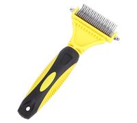 Jectse Stainless Steel Pet Dematting Comb Effective Undercoat Rake for Dog Cat Removing Knot, Comfortable Grip for Medium Large Dog Health Care