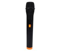 Jectse Toy Microphone Model Prop 1:1 Scale Aluminum Alloy ABS Fake Mic with Unscrewable Weighted Base for Cosplay Singing Practice Stage Performance (Orange Black)