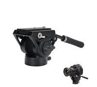 Jectse Tripod Fluid Head, 65mm Hydraulic Damping Panoramic Ball Head Load Up to 5kg/11.02lb, 3/8'' Threads Video Head Pan Tilt Head with Quick Release Plate for DSLR Cameras