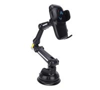 Jectse Truck Cell Phone Holder with 12.9 Inch Long Arm, Heavy Duty Rotation Dashboard Windshield Phone Holder for Smartphones Tablets, with Widened Suction Cup for Various Surfaces (Black)