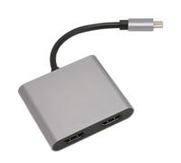 Jectse Type C to Dual HD Adapter USB C Docking Station, MST Multi Screen Display, 4K Adapter with Plug and Play, Mirror and Extended Modes, Type C Interface, Power Delivery