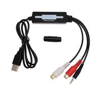 Jectse USB 2.0 Sound Card, Dual Channel Stereo Sound Device for CD Record Tape, with Professional Audacity Software, for Various Operating Systems