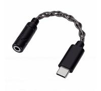 Jectse USB C to 3.5mm Headphone Adapter CX31993 DAC 24bit 96kHz Hi Res with Inline Controls for Type C Devices (Black)