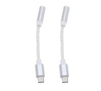 Jectse USB C to 3.5mm Sound Adapter, 2 Pack 384KHZ 32Bit for S24, S23, S22, Excellent Sound Output, USB C to 3.5mm Headphone Jack Converter