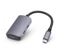 Jectse USB C to AR Glasses Adapter, PD 100W Fast Charging 4K 60Hz Dual USB C Ports, Fit for Switch 2 Steam Deck ROG Ally XREAL Viture Pro